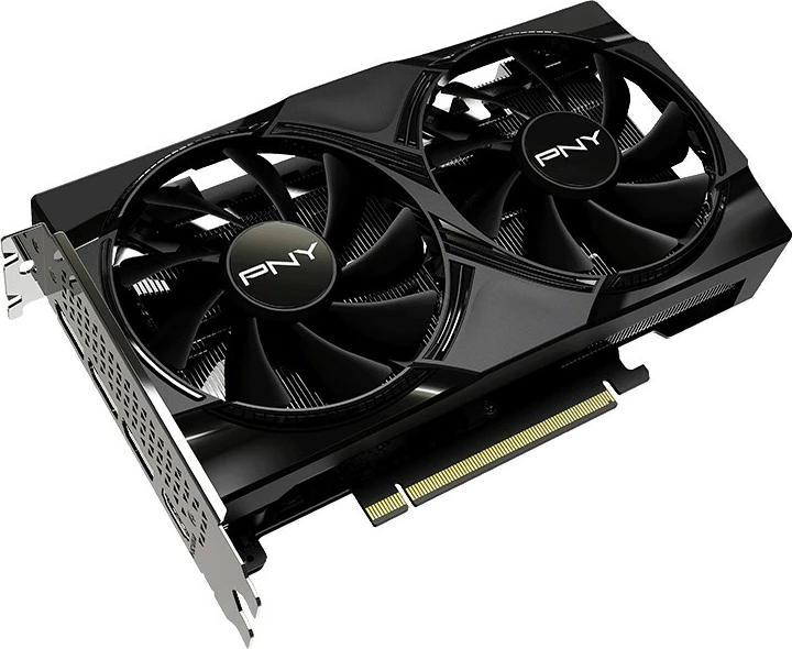 Grafična kartica PNY RTX 5050, 8GB GDDR6, dvojni ventilator, črna