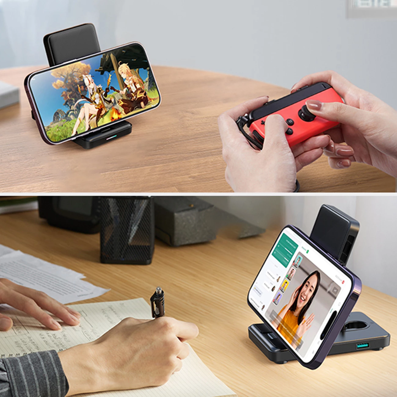 Polnilna postaja 4-v-1 za iPhone, AirPods in Apple Watch, zložljiva, črna Joyroom JR-WQS02