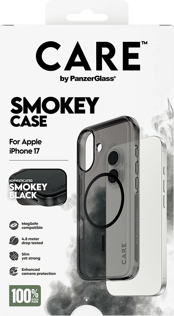 Zaščitni ovitek CARE BY FLAGSHIP CASE URBAN EXP za telefon, PanzerGlass, temno prozoren