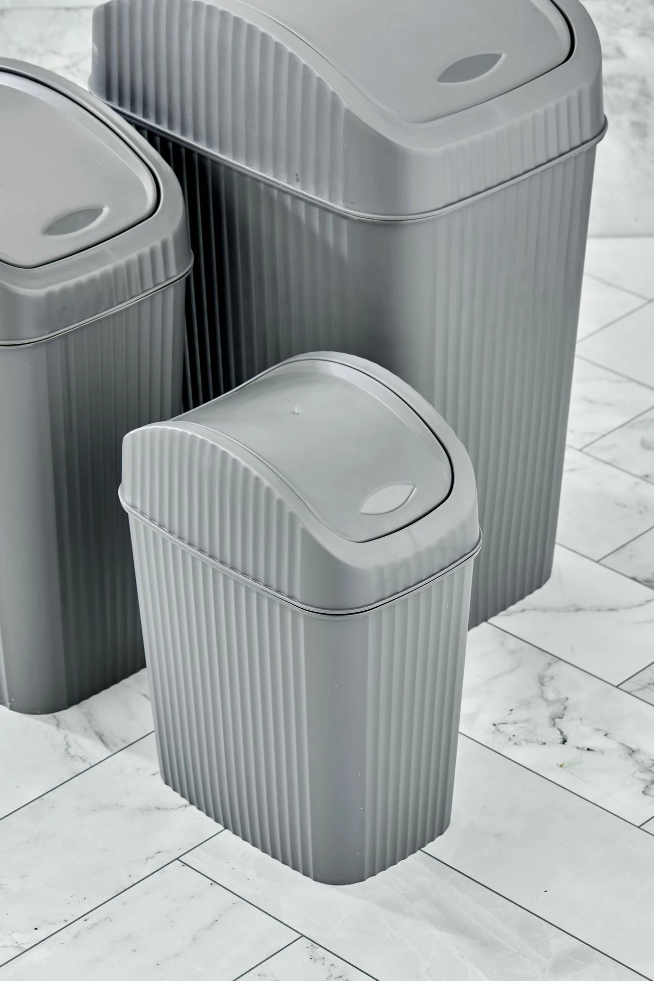 Set košev (3 kosi), siva, Hermia