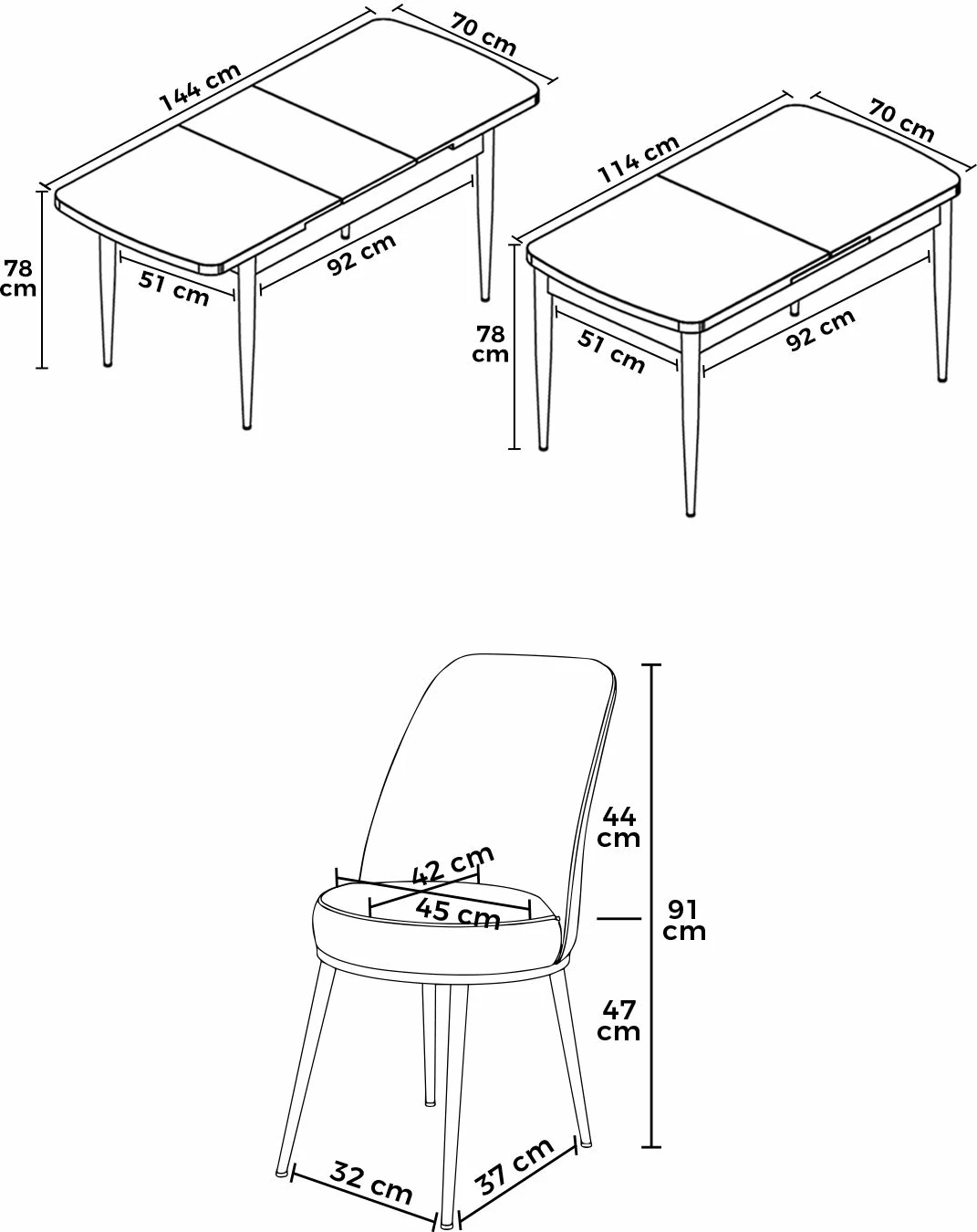 Raztegljiv jedilni set, 7-delni, Skye Decor, Baroque, lila