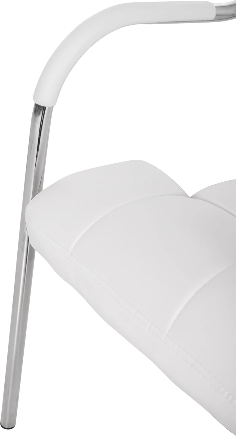 Konferenčni pisarniški stol FH1018.02 bel PU 54x52x87cm
