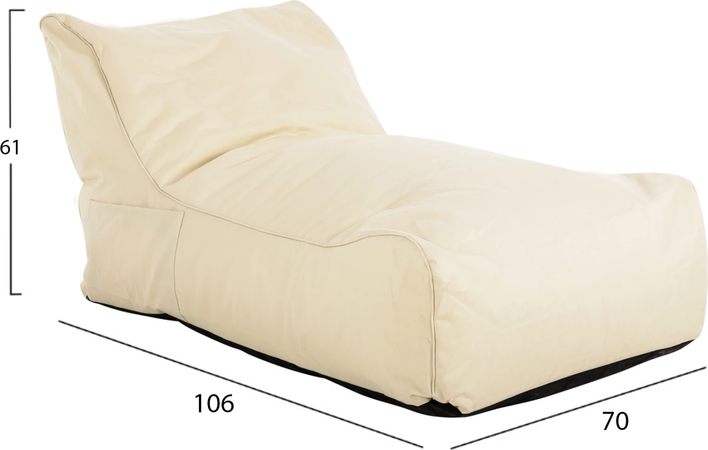 Vodoodporen zunanji puf Bloom FH5111.11, bež, 106x70x61 cm