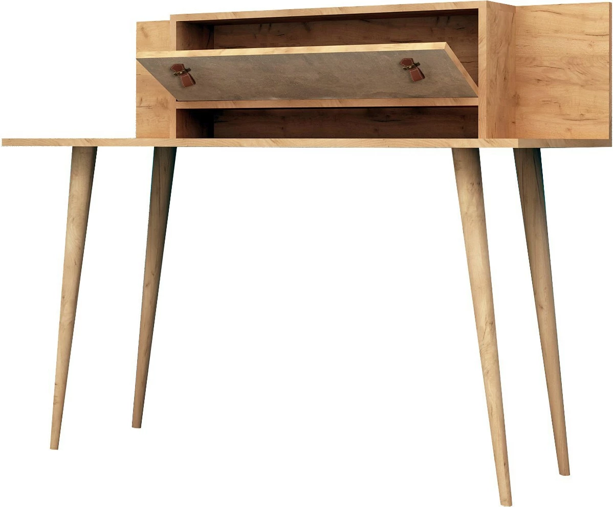 Pisalna miza Hanah Home Soojin, hrast in bela