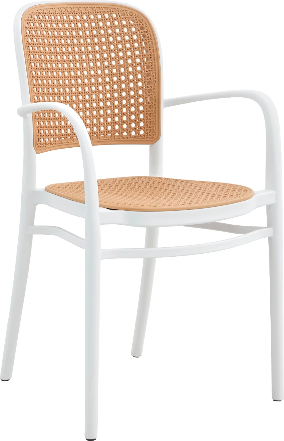 Naslanjač iz polipropilena FLOW FH5938.01 bel in bež 56x52.5x85.5Hcm