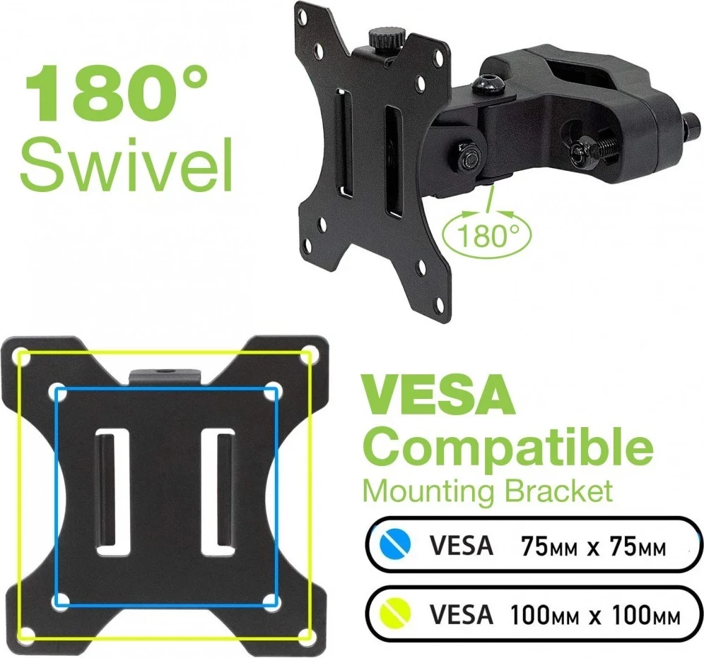Nosilec za televizor Techly ICALCD100BK, 13–30", črn