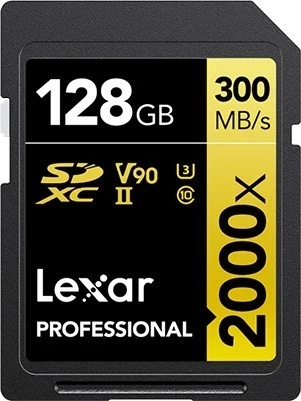 Kartica za pomnilnik Lexar Professional 2000x SDXC, 128 GB, UHS‑II U3 (260/300 MB/s)