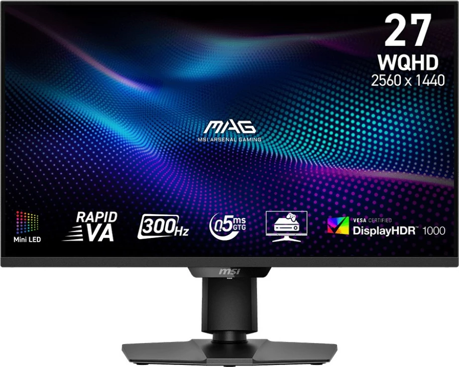 Monitor 27" WQHD, 300 Hz, Mini-LED, črn MSI MAG 274QPFDE X30MV