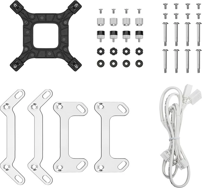 Vse-v-enem vodno hlajenje za procesor DeepCool LT240, 2x12 cm, belo
