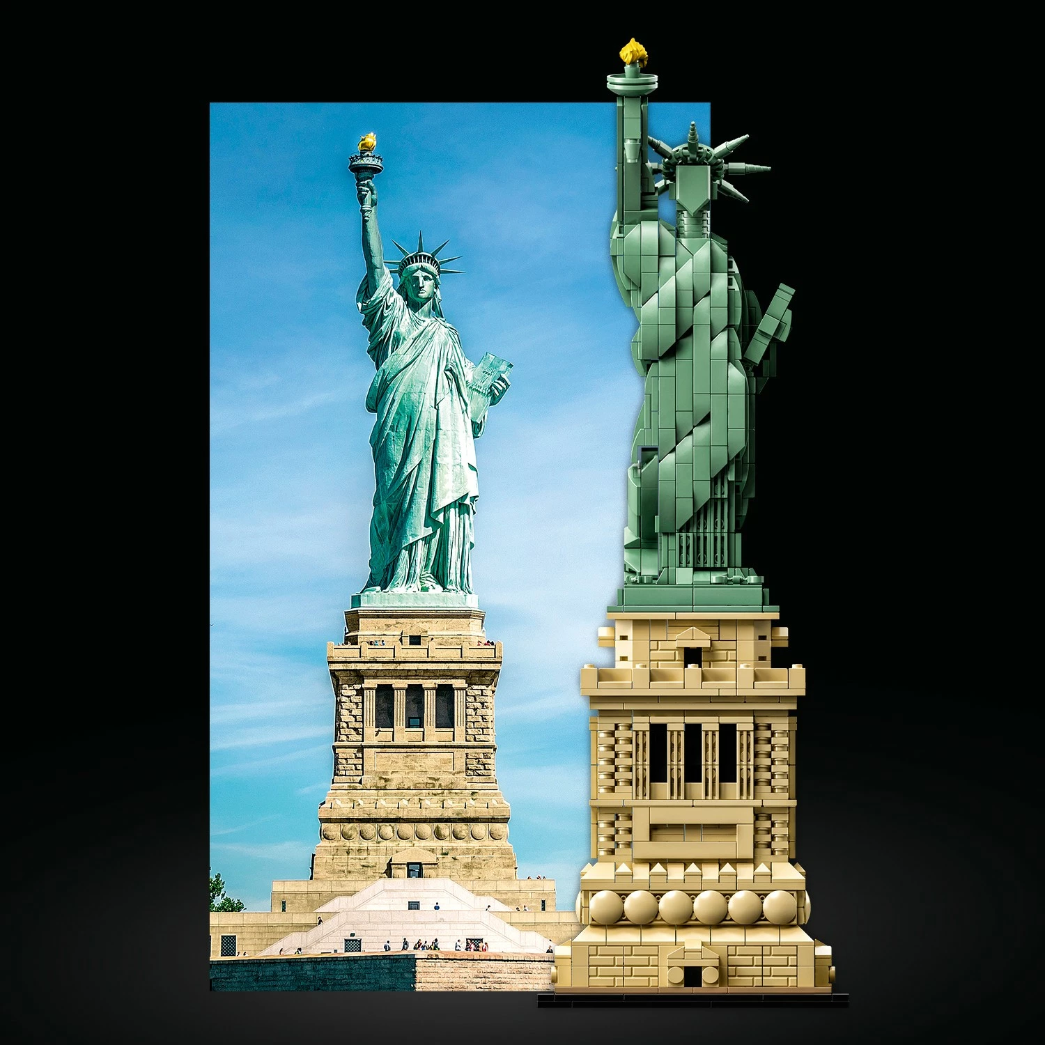 Model Statuje svobode LEGO Architecture 21042, 1685 kosov, večbarven