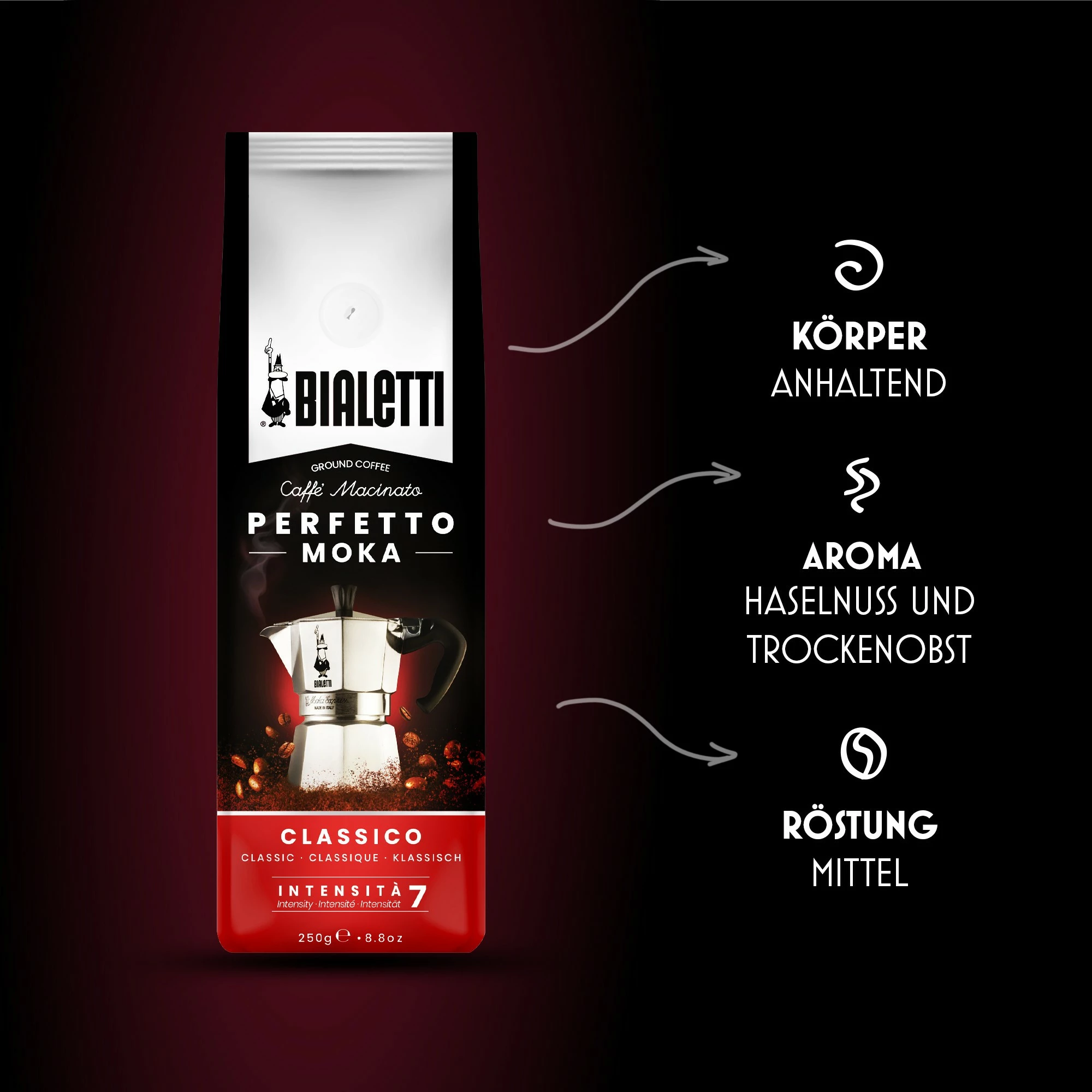 Mleta kava Perfetto Moka Classico Bialetti 250 g