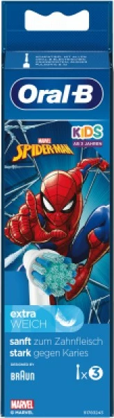 Kokica zobne ščetke za otroke Spiderman, Oral‑B, 3 kosa