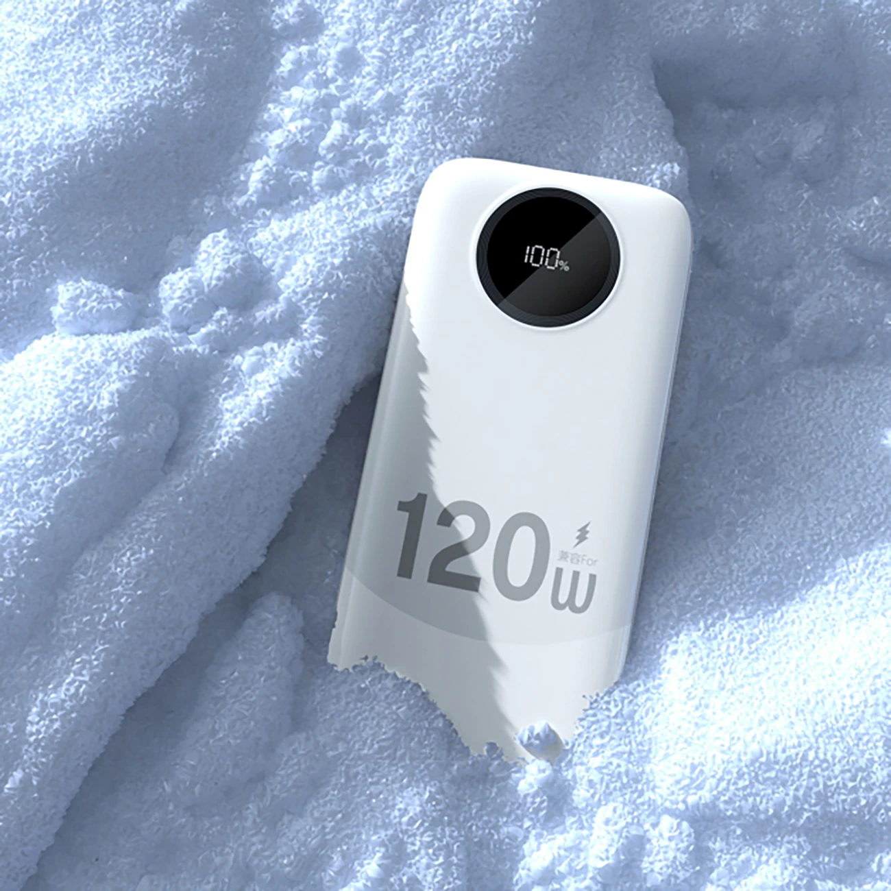 Prenosna baterija 10000 mAh z vgrajenim kablom Dudao K13Pro, bela