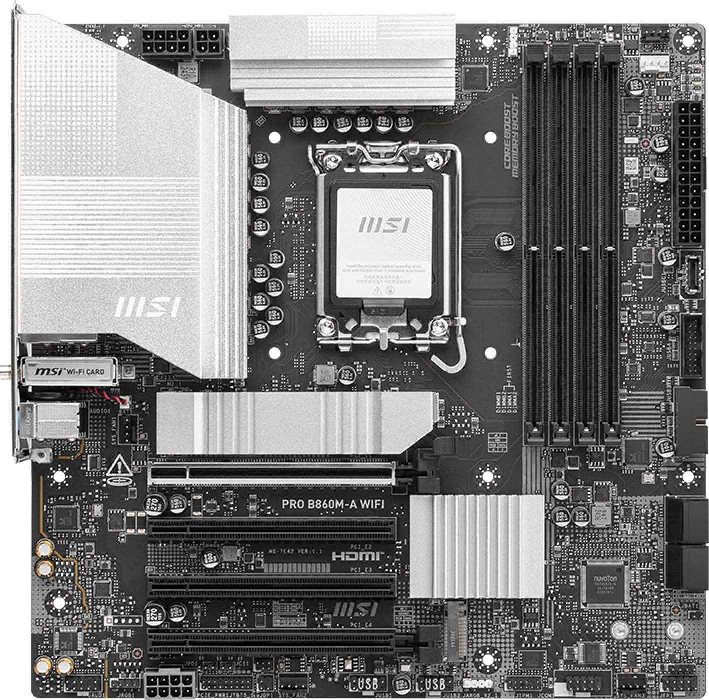 Matična plošča MSI PRO B860M-A WIFI, micro ATX, LGA1851