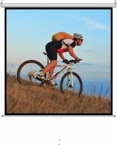 Projekcijski zaslon ART ER M96 1:1, 96", 244x244 cm, ročni, bel