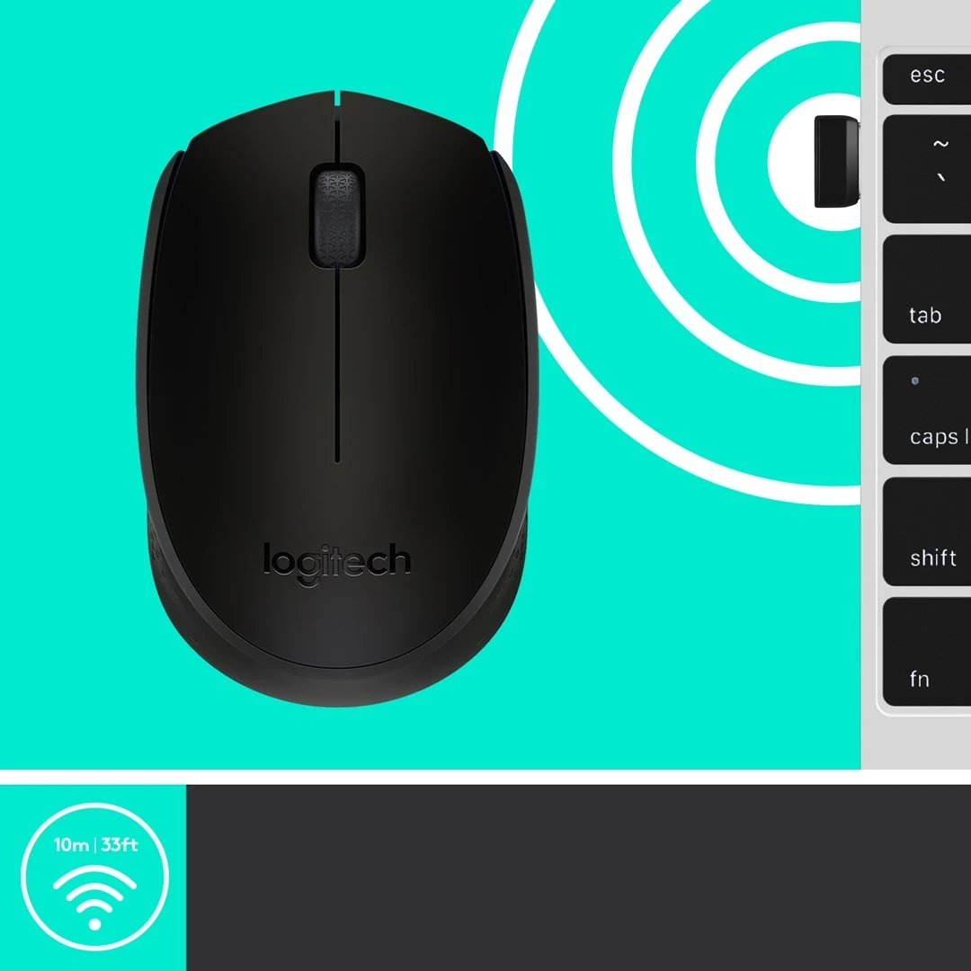 Brezžični miš Logitech M171, črn