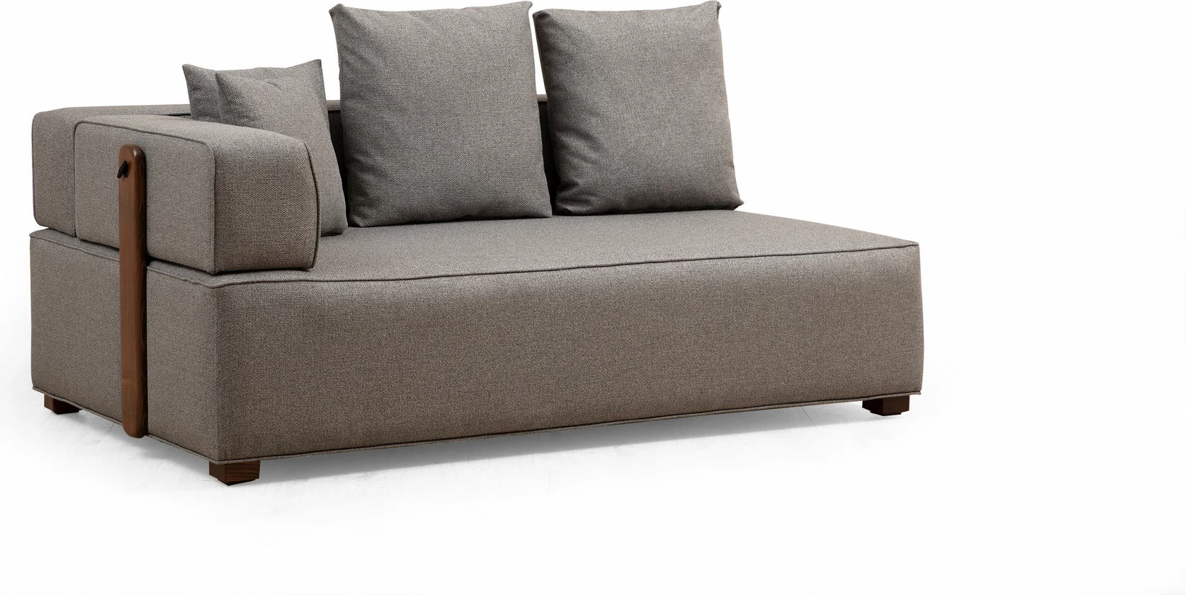 Kotna sedežna garnitura Gondol-1 (L3-CHL), Atelier del Sofa, siva