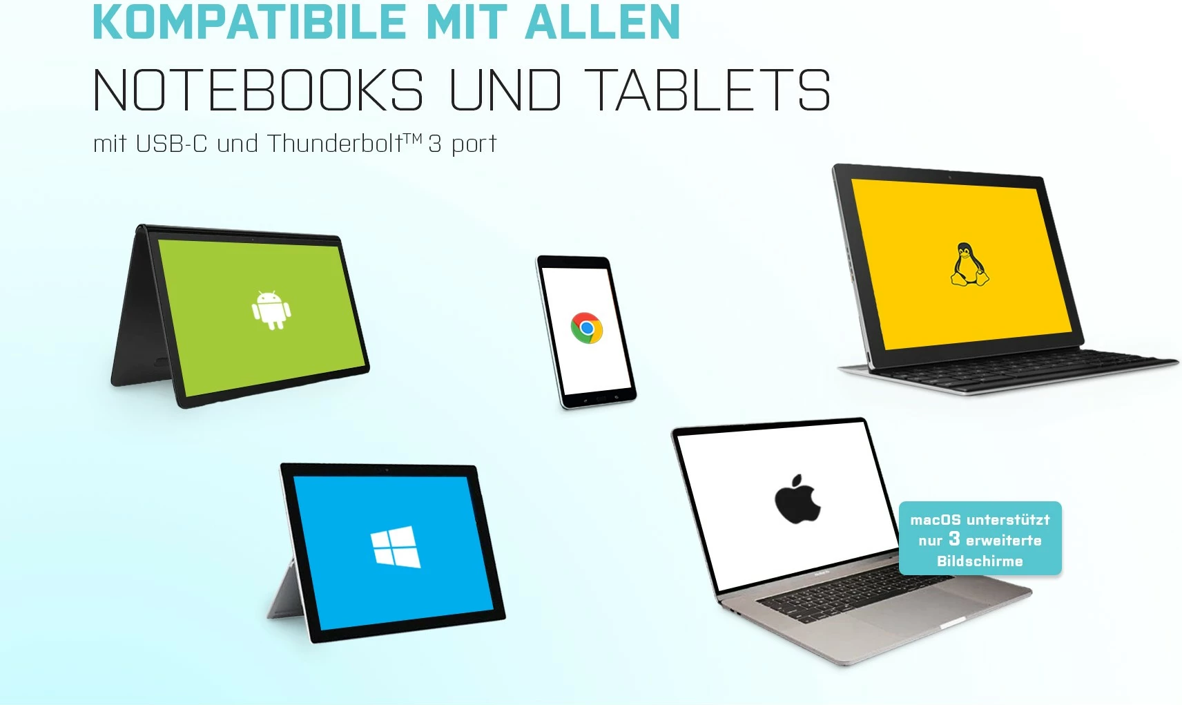 Dokkena postaja za prenosnik I-Tec USB-C Quattro Display, 85W, 4 izhodi za monitor, LAN, črna