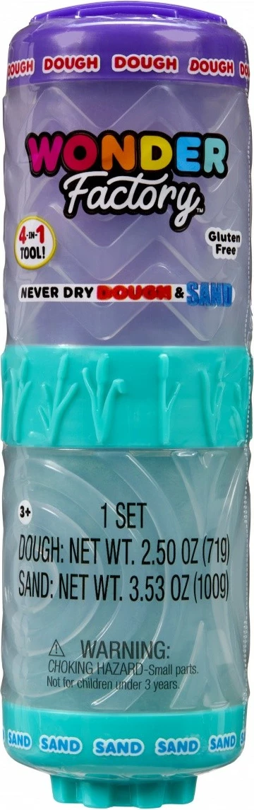 Set ustvarjalnih igrač, masa in kinetični pesek, vijolična/turkizna MGA Wonder Factory Never Dry