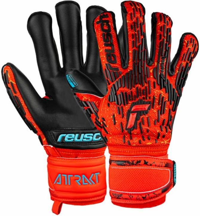 Doreze za vratarje Reusch Attrakt Freegel Gold Evolution Cut Jr 5370135-3333, črne in rdeče