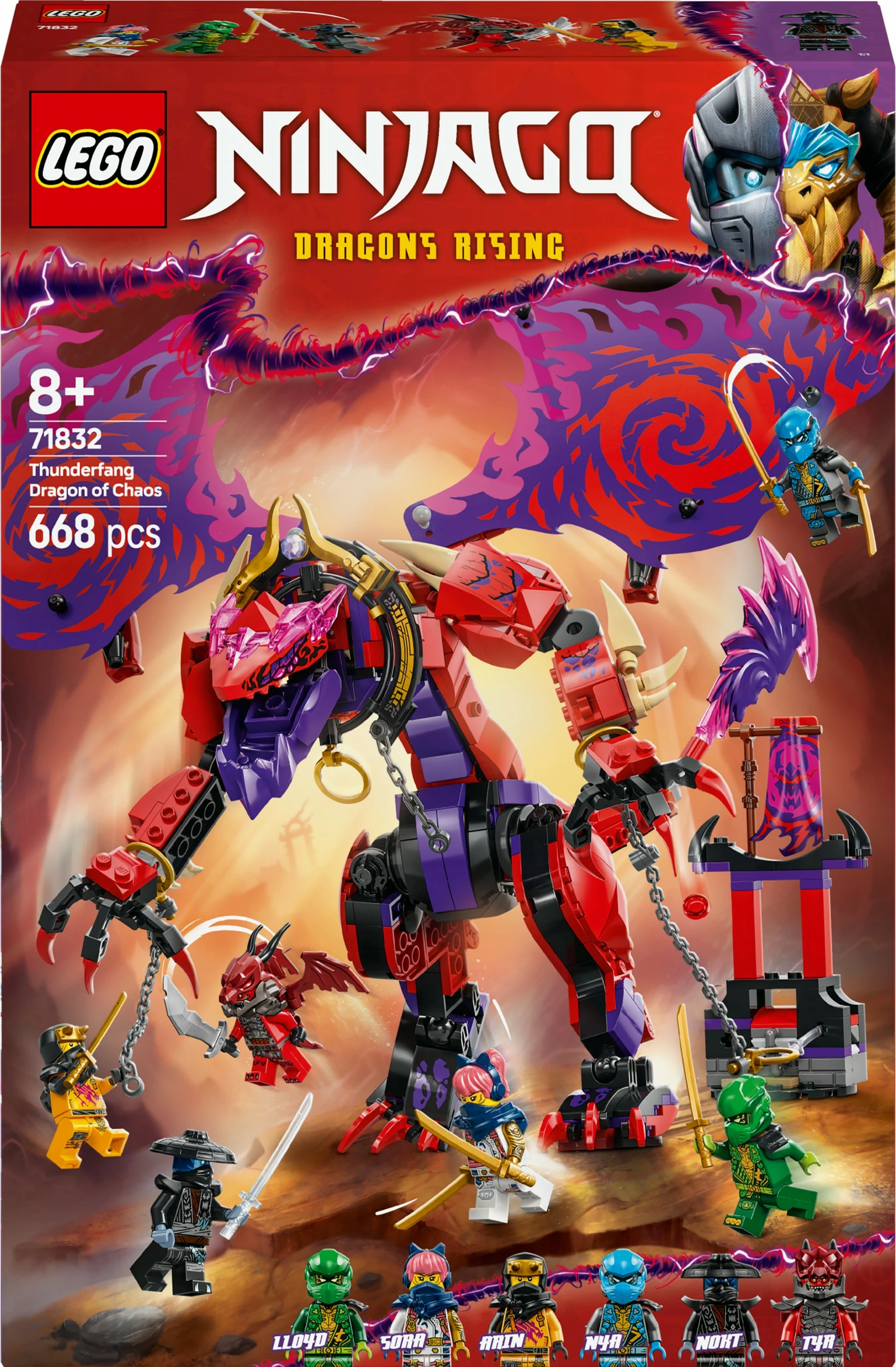 Gradbeni komplet Ninjago Chaosdrache Donnerzahn LEGO 71832, 668 kosov