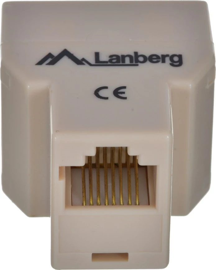 Razdelilec omrežja Lanberg AD-RJ45-2RJ45-OU, bež