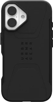 Ovitek s MagSafe za iPhone 16 UAG Civilian, črn