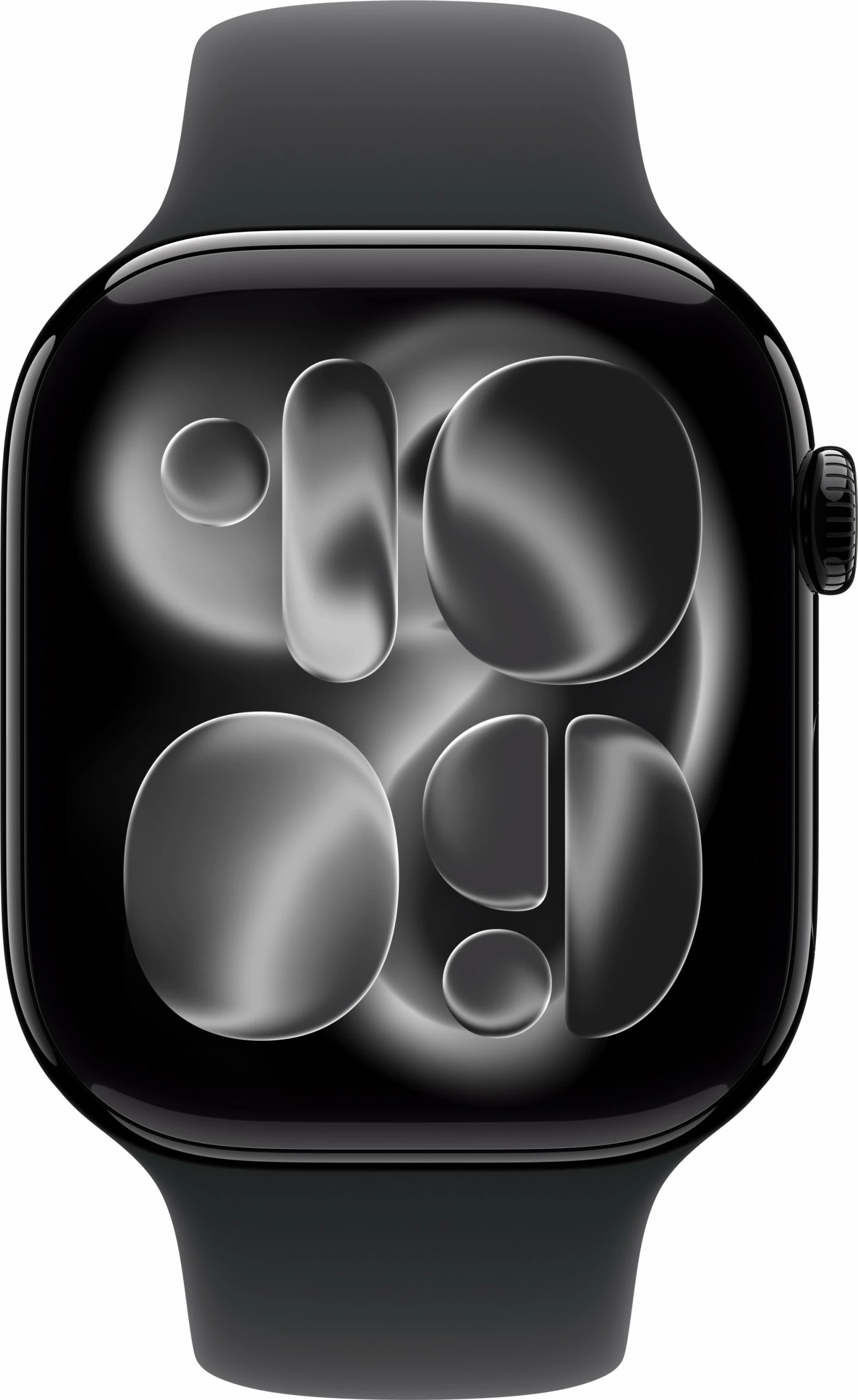 Pametna ura, 46 mm, aluminij, s mobilno povezavo, diamantno črna, črn športni pašček Apple Watch S11