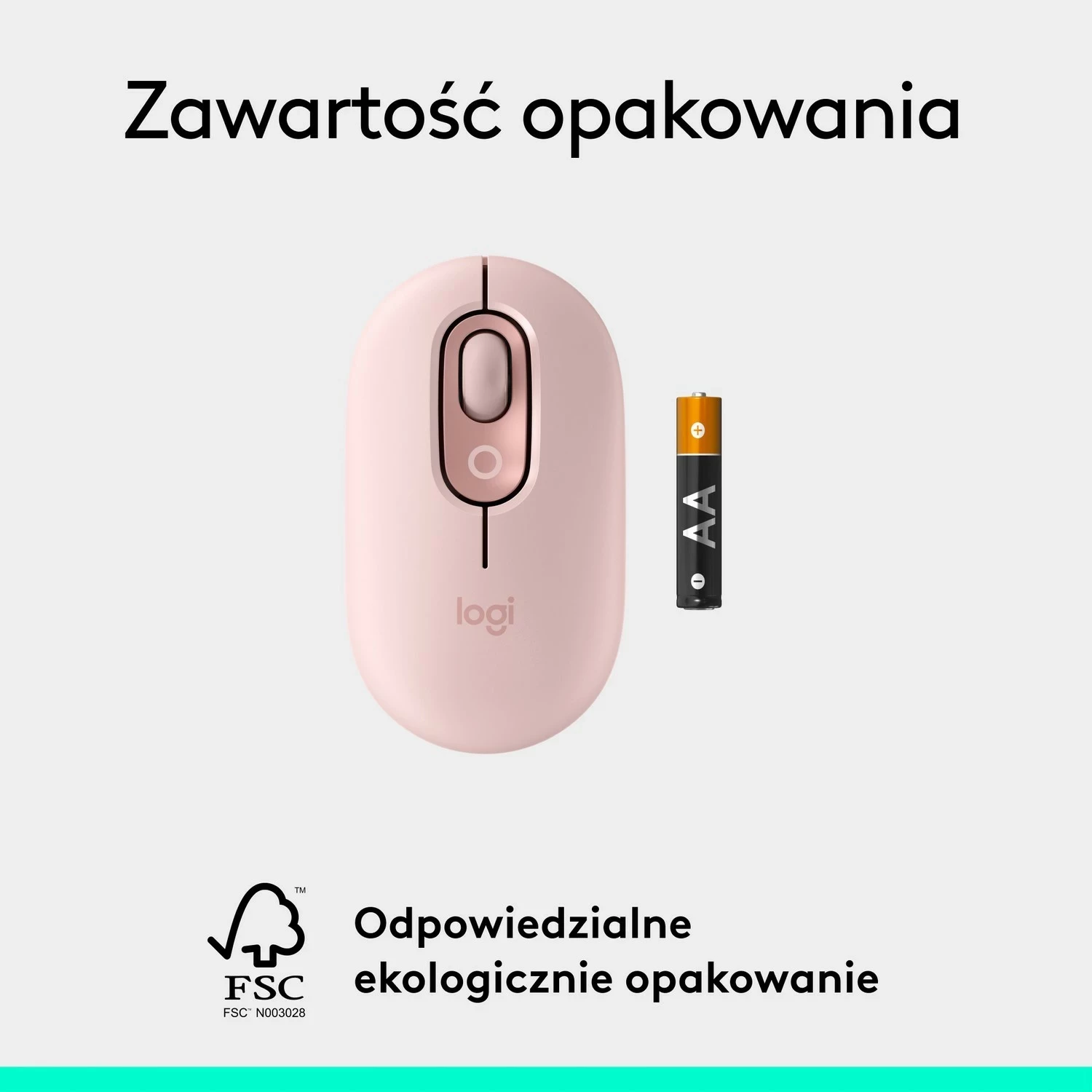 Brezžična miška Logitech POP ICON, rožnata