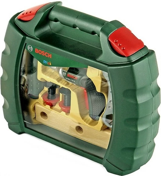 Set otroških orodij, Bosch Klein 8384, brez baterije, za fante, siva/zelena/rdeča/rumena