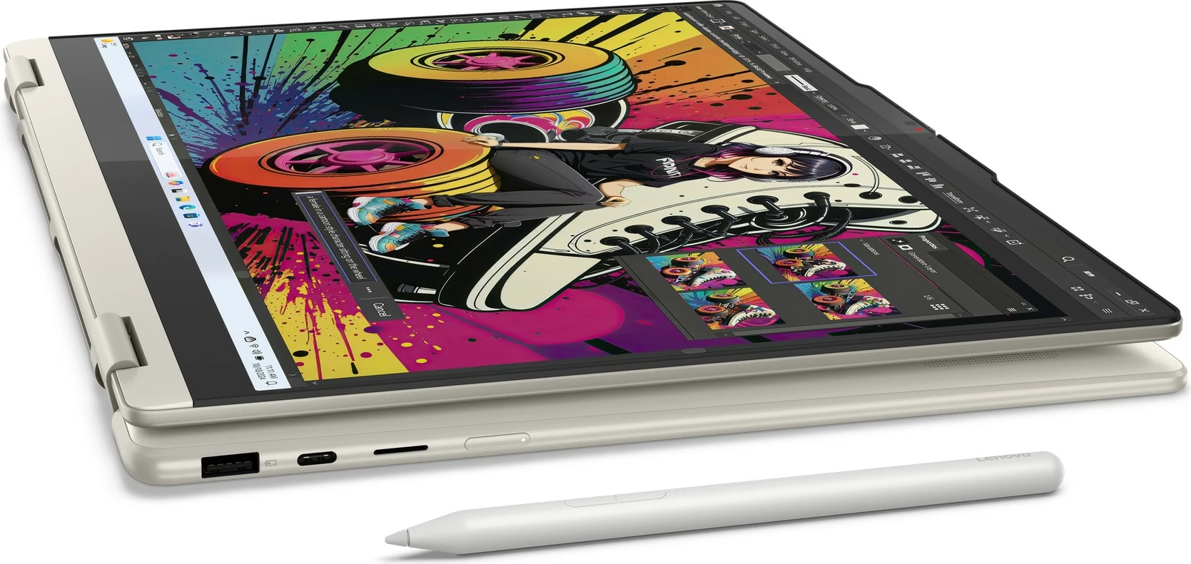 Konvertibilen prenosnik Lenovo Yoga 7 16AKP10, 16 GB RAM, 1 TB SSD, 16'' (40,64 cm), srebrn