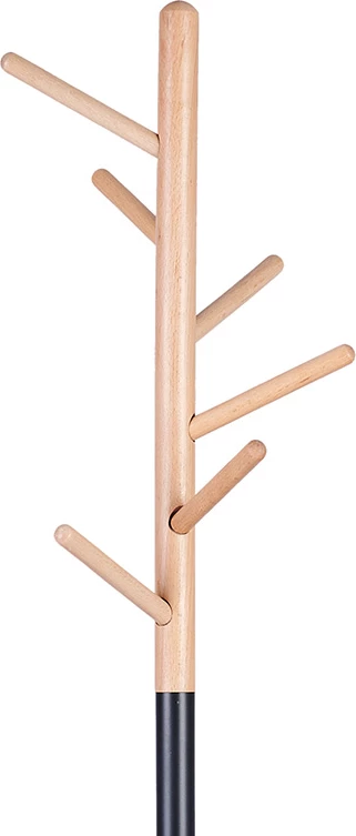 Kovinsko stojalo za plašče, črno-naravno, D37x169 cm Marianna