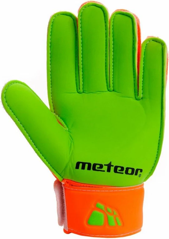 Rokavice za vratarja Meteor, moške in otroške, zelena in oranžna