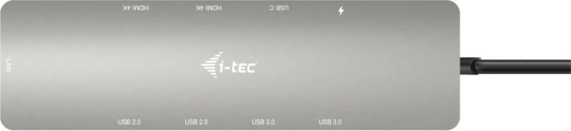 Docking postaja z 2x HDMI, USB-C, 100W, srebrna - i-tec C31NANOHDM2D100