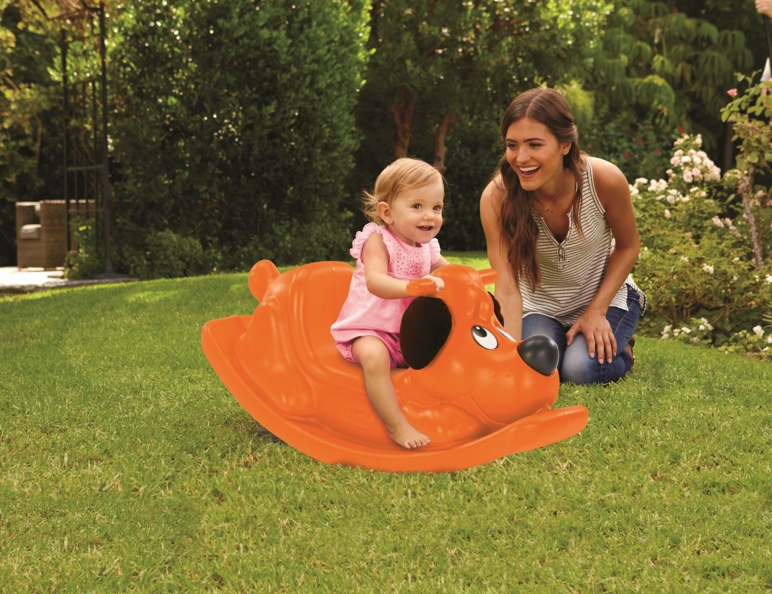 Gugalna igrača Rockin' Puppy Little Tikes, oranžna