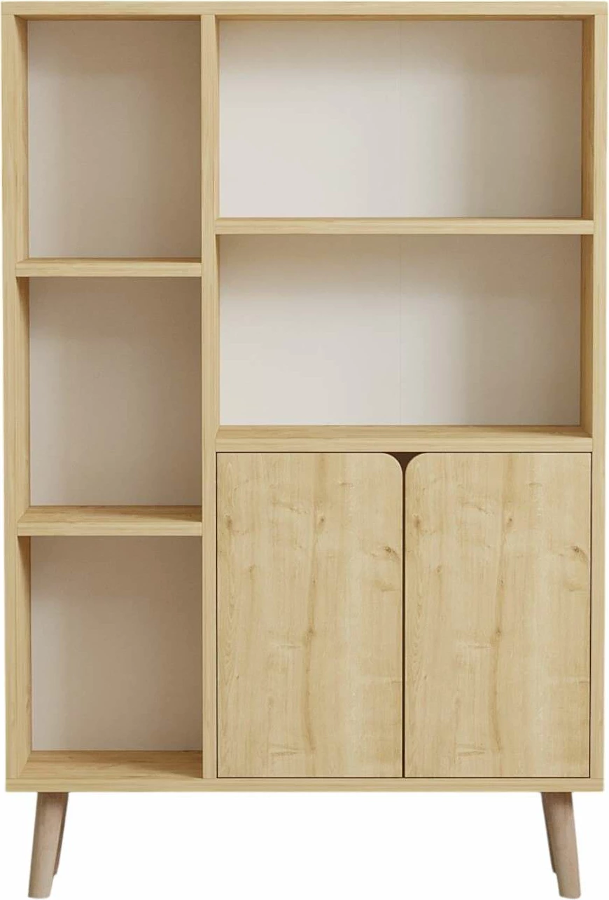 Raft za knjige, barva gabrovina safir, Skye Decor