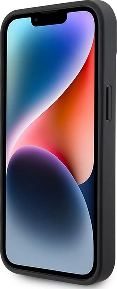 Ovitek za telefon z ogljikovimi detajli in kovinskim logotipom, MagSafe, črn Ferrari FEHMP15SPTEK za iPhone 15 6.1"