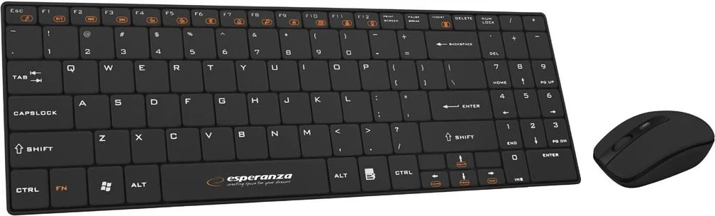 Brezžična tipkovnica QWERTY Esperanza EK122K, črna