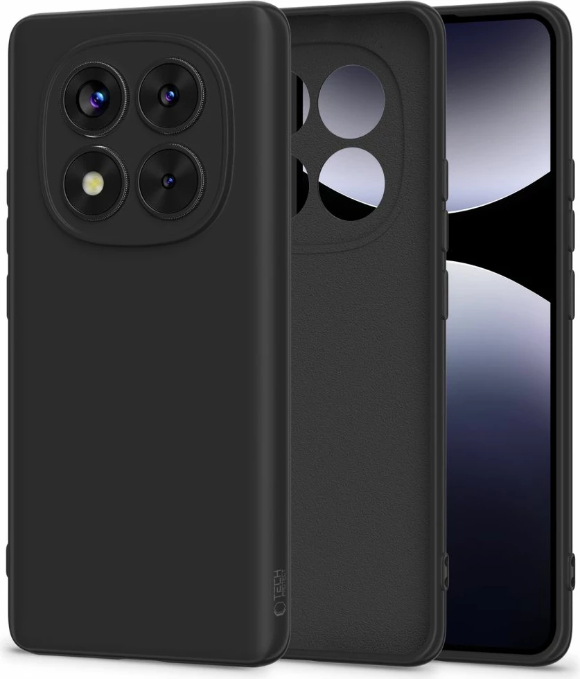 Silikonski ovitek za Xiaomi Redmi Note 14 Pro 5G / Poco X7 5G, Tech-Protect, črn