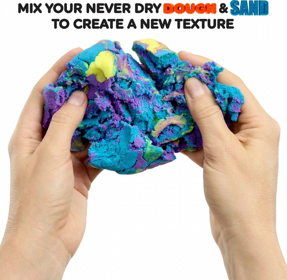 Set kinetičnega peska Wonder Factory Never Dry MGA 544913-EUC/553328, vijolično/turkizen