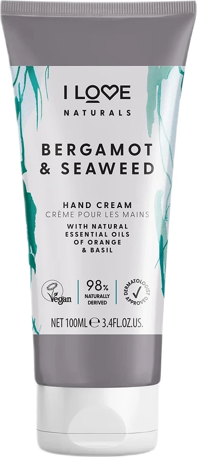 Krema za roke za ženske I Love Naturals Bergamot & Seaweed, 100 ml