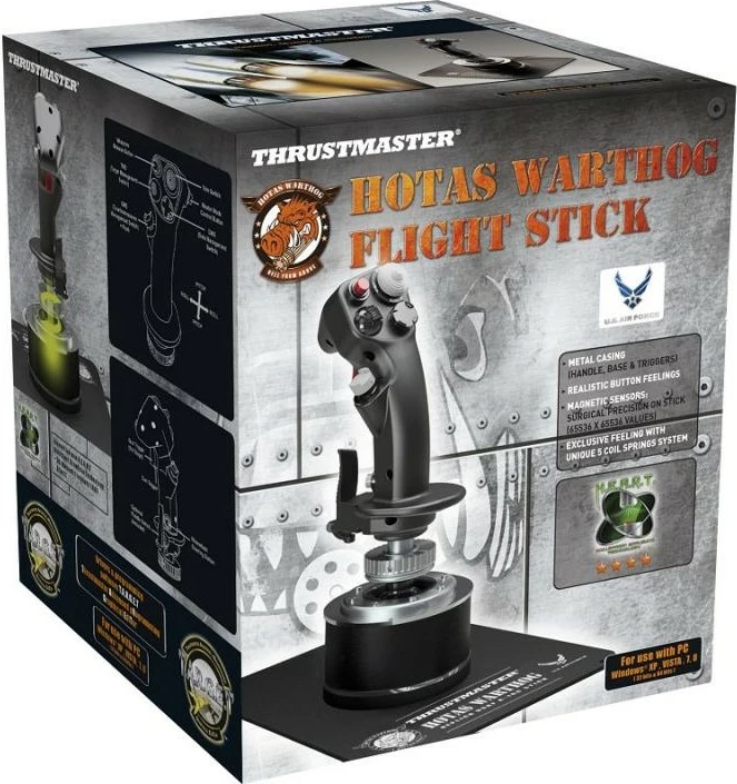 Napredni joystick za letenje Thrustmaster HOTAS Warthog, PC, USB 2.0, črn