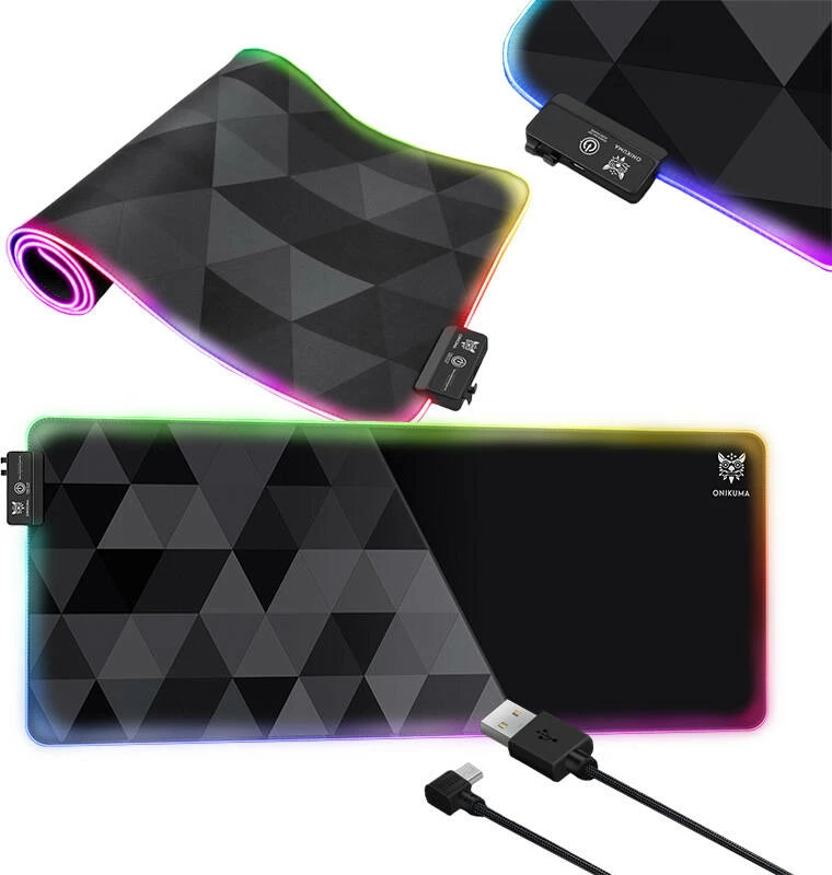 Podloga za miško ONIKUMA MP006 RGB, črn