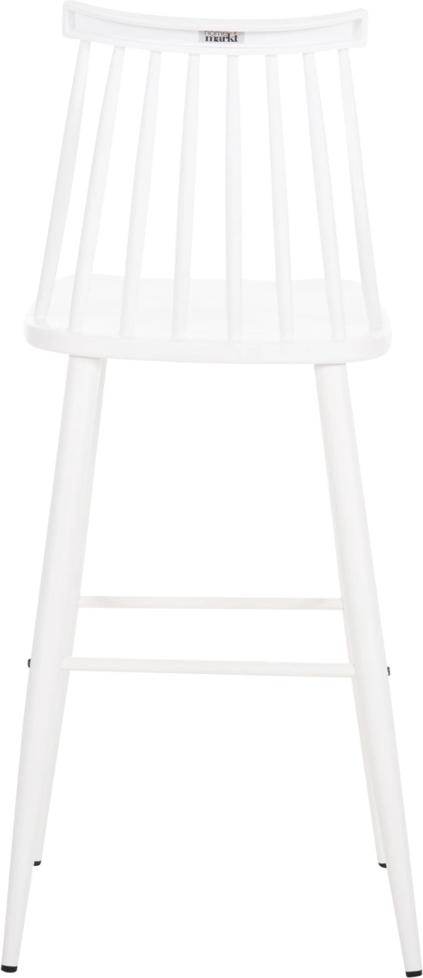 Barski stol z visokim sedežem VANESSA FH8459.11 bel PP & bele kovinske noge 47x48,5x107Hcm, set 2 kosov