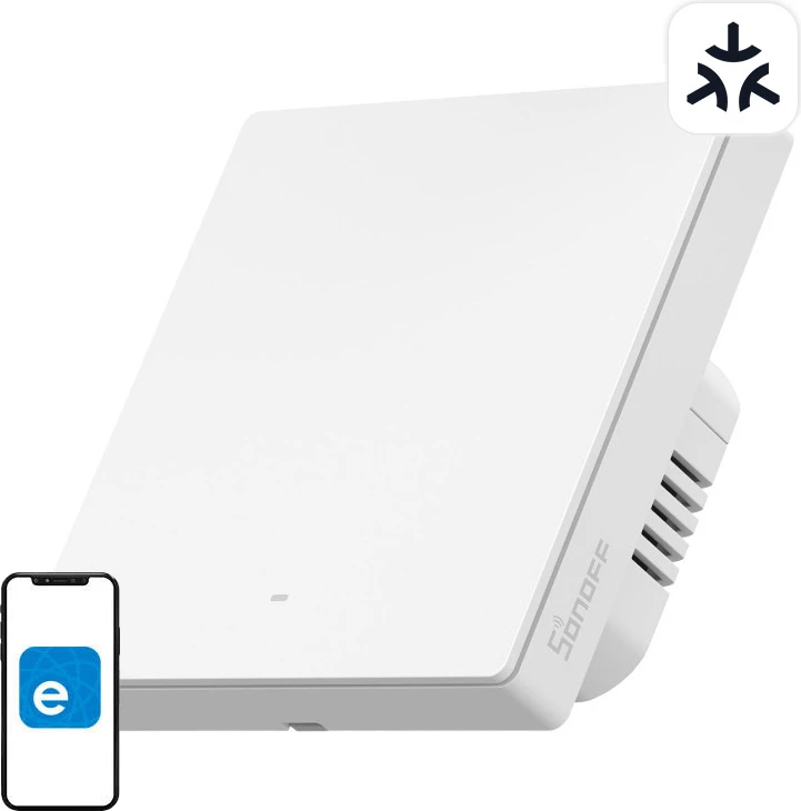 Pametno stikalo Sonoff M5-1C-86W, 1 kanal, WiFi Matter, belo