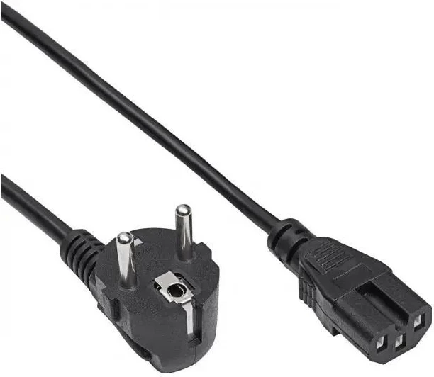 Napajalni kabel, Akyga AK-UP-08, CEE 7/7 na IEC C15, 1,8 m, črn