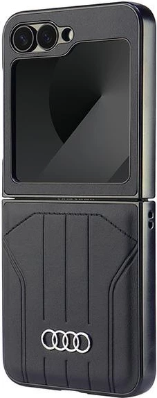 Ovitek iz sintetičnega usnja MagSafe za Samsung Galaxy Z Flip 6, črn, Audi