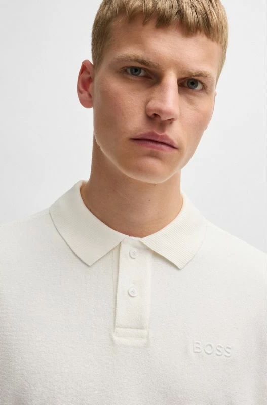 Polo majica Boss za moške, bela