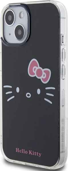 Ovitek za telefon IML Kitty Face, Hello Kitty, za iPhone 15, črn