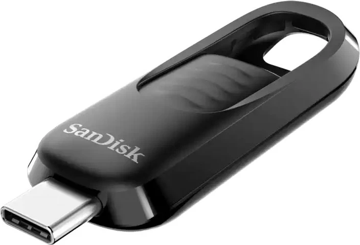 USB ključek Sandisk Ultra Slider 64GB, Type-C, črn